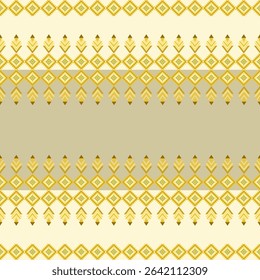 .Geometric. Pattern yellow tone on a cream  background