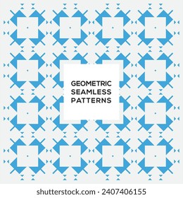 geometric pattern.blue rectangle shape seamless background pattern. Abstract shape line design in vector