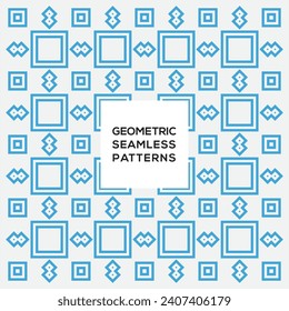 geometric pattern.blue rectangle shape seamless background pattern. Abstract shape line design in vector