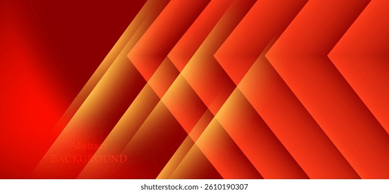 A geometric patterned background consisting of red and gold shades arranged diagonally. This image has a shiny and dimensional look to the background, giving it a modern and energetic feel.