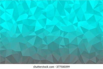 Geometric patterned turquoise , bright shades to darker tone .