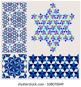  geometric pattern,element blue David star