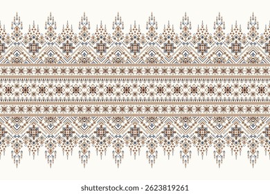 Geometric pattern,geometric ethnic floral pattern,floral cross stitch pattern on white background,vector illustration,Aztec style,abstract background.design for texture,fabric,clothing,decoration,rug