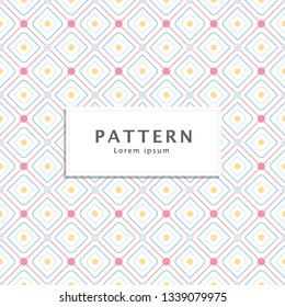 geometric pattern.Pastel rectangle shape seamless background pattern in eps file.  Abstract shape line design in vector. creative flower background for business. Isometric pattern. gift wrapping.