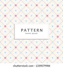 geometric pattern.Pastel rectangle shape seamless background pattern in eps file.  Abstract shape line design in vector. creative flower background for business. Isometric pattern. gift wrapping.