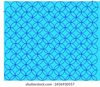 geometric patterns, abstract circles and star patterns on the inside with dark blue on a light blue background