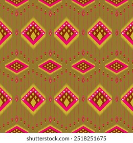 Geometric patterns art Navajo Ikat tribe fabric 