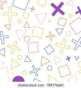 Geometric Patterns background for design concept moder flat design colorfuls. Vector Illustrate