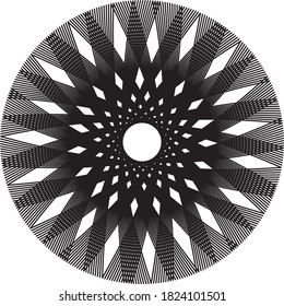 Geometric patterns circle pattern, element for design. Black and white design background shapes. Decoration in abstract. Template for web and brands.