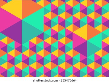 Geometric patterns. Colorful abstract mosaic backgrounds. Vector illustration EPS 10.