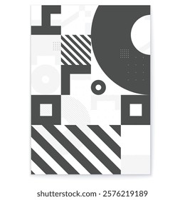 Geometric Patterns. Contrast Minimalist Aesthetics. Infographic background.