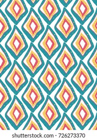 Geometric patterns, diamonds, vintage style, bright colors