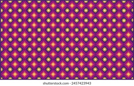 Geometric patterns, Eastern, Western, traditional tribes. seamless pattern cloth tile purple background carpet wallpaper clothing sarong wrap batik cloth.