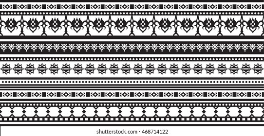 Geometric patterns in ethnic style