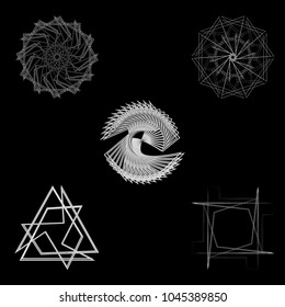 Geometric patterns etudes pentograms of design and interiors