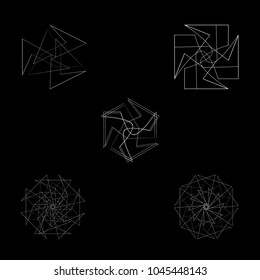 Geometric patterns etudes pentograms of design and interiors