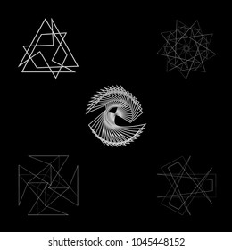 Geometric patterns etudes pentograms of design and interiors