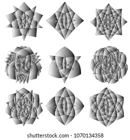 Geometric patterns etudes pentograms of design and interiors