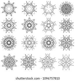 Geometric patterns etudes pentograms of design and interiors