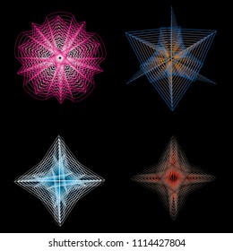 Geometric patterns etudes pentograms of design and interiors