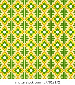 Geometric patterns floral retro