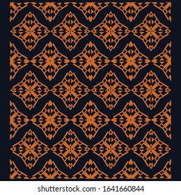 Geometric patterns in the form of ornamental circles like flowers. Vector seamless pattern.