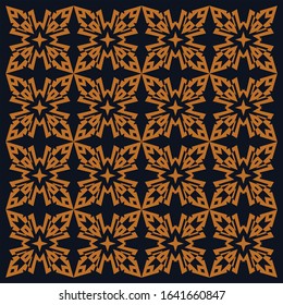Geometric patterns in the form of ornamental circles like flowers. Vector seamless pattern.