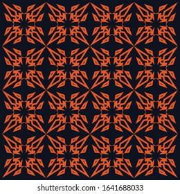 Geometric patterns in the form of ornamental circles like flowers. Vector seamless pattern.