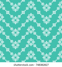 Geometric patterns formed from squares.Template for embroidery, decoration cards, wrappers, business cards, gift tags, labels, and textile elements of interior design.Vector seamless illustration.