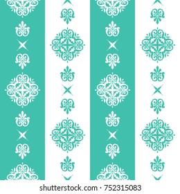 Geometric patterns formed from squares.Template for embroidery, decoration cards, wrappers, business cards, gift tags, labels, and textile elements of interior design.Vector seamless illustration.