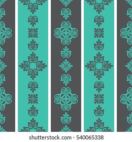 Geometric patterns formed from squares.Template for embroidery,Ceramic tiles and textile elements of interior design.Seamless vector.
