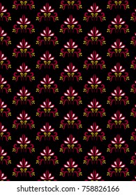 geometric patterns, free shapes, Pink and black elegant style.