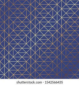 Geometric patterns with gold on dark blue background, vector background