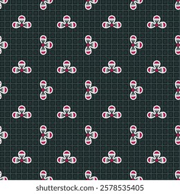 Geometric patterns layered with soft florals for delicate wallpapers, gift wraps, and artistic textile works.