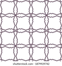 Geometric patterns of modern stylish texture. Pattern in the form of a mesh weave for embroidery, ceramic tiles and textile interior design elements. Seamless illustration on a white background