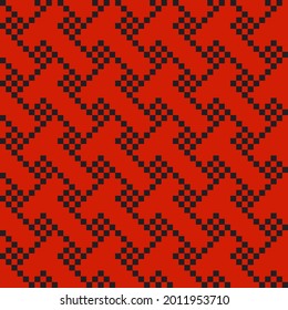 Geometric patterns of modern stylish textures. Pattern in the form of a mesh weave of the letter t for embroidery, ceramic tiles and textile elements of interior design. Seamless illustration