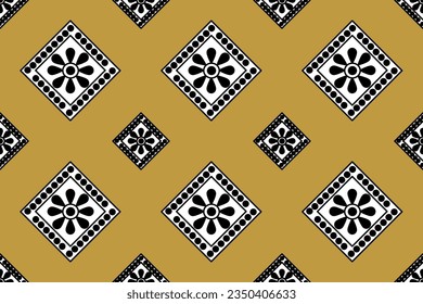 Geometric patterns on yellow background for wallpaper, fabric, clothing,backdrop,texture, wrapping paper, notebook cover ,curtain,pillow case and stationary.