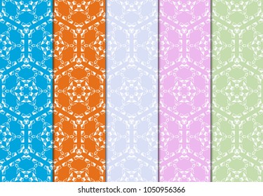 Geometric Patterns. Seamless Monochrome Colors Linear set Background. Line Art. For Fashion Background, Wallpaper, Home Decor, Interior Design. Vector illustration