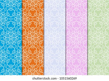 Geometric Patterns. Seamless Monochrome Colors Linear set Background. Line Art. For Fashion Background, Wallpaper, Home Decor, Interior Design. Vector illustration