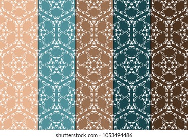 Geometric Patterns. Seamless Monochrome Colors Linear set Background. Line Art. For Fashion Background, Wallpaper, Home Decor, Interior Design. Vector illustration