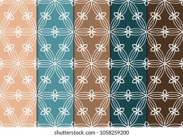 Geometric Patterns. Seamless Monochrome Colors Linear set Background. Line Art. For Fashion Background, Wallpaper, Home Decor, Interior Design. Vector illustration