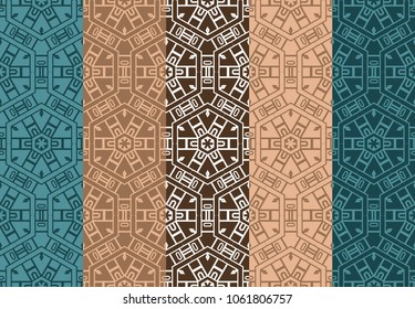 Geometric Patterns. Seamless Monochrome Colors Linear set Background. Line Art. For Fashion Background, Wallpaper, Home Decor, Interior Design. Vector illustration for design ornaments.