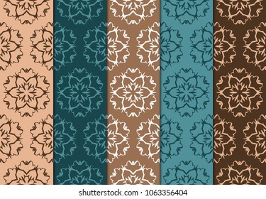 Geometric Patterns. Seamless Monochrome Colors Linear set Background. Line Art. For Fashion Background, Wallpaper, Home Decor, Interior Design. Vector illustration for design ornaments.