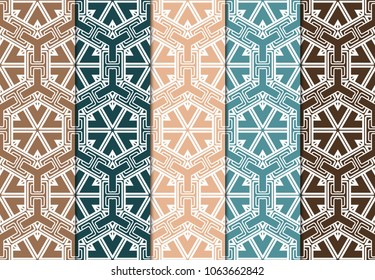 Geometric Patterns. Seamless Monochrome Colors Linear set Background. Line Art. For Fashion Background, Wallpaper, Home Decor, Interior Design. Vector illustration for design ornaments.