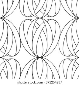 The geometric patterns. Seamless vector background. Black and white texture
