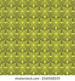 Geometric patterns in seamless yellow and black colors, Designs with abstract square texture