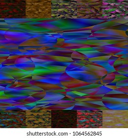 Geometric Patterns Set from 11 seamless background . Tile set with seamless pattern. Colorful backdrop for fabric print, furniture, wallpaper, fashionable textile. Circle design elements