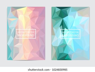 Geometric patterns set. Colorful abstract backgrounds.  Eps10 vector template.
