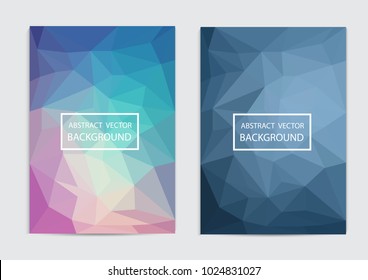 Geometric patterns set. Colorful abstract backgrounds.  Eps10 vector template.