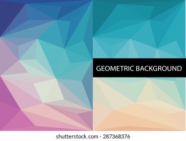 Geometric patterns set. Colorful abstract  backgrounds.